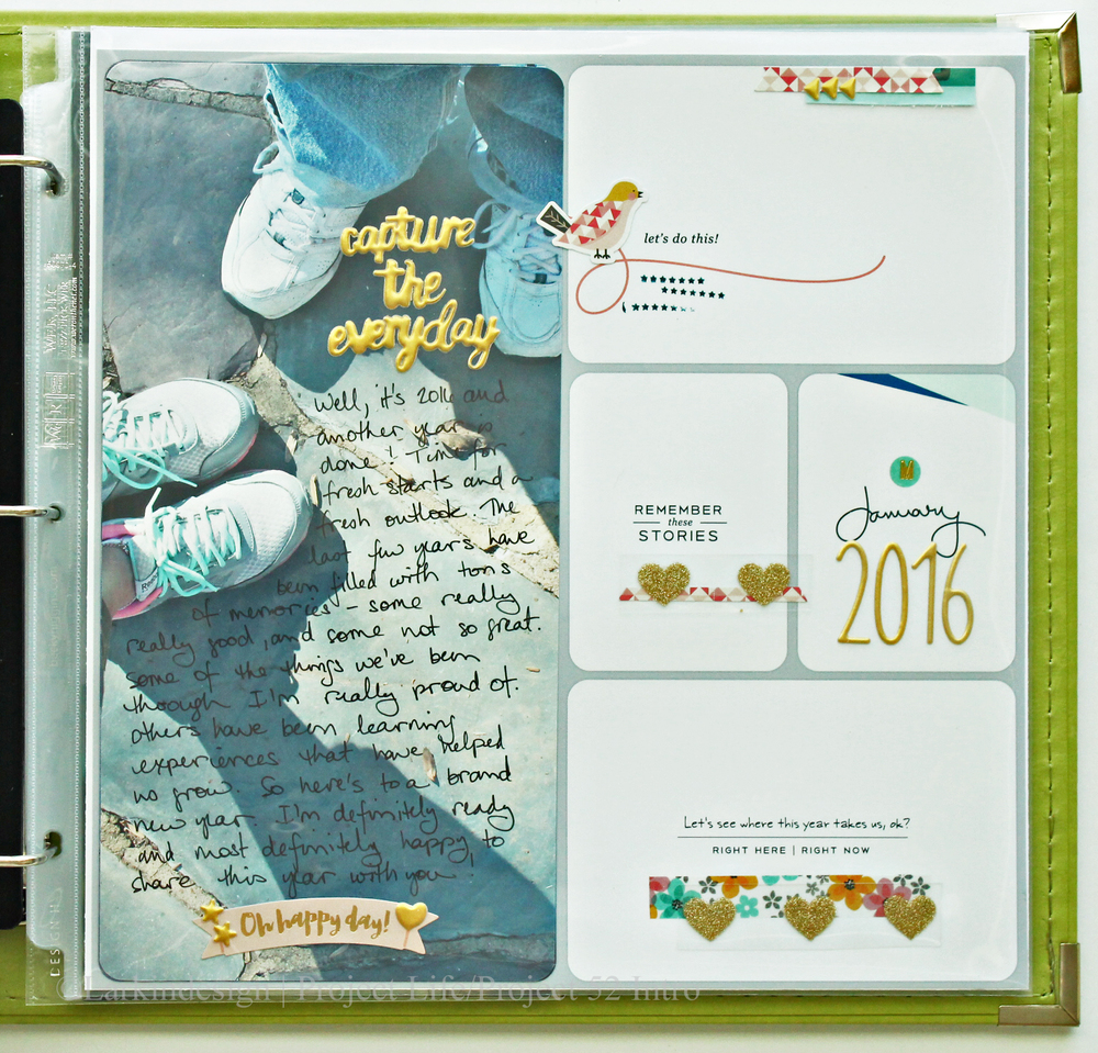 Project Life 2016 Introduction Layout Using Project 52