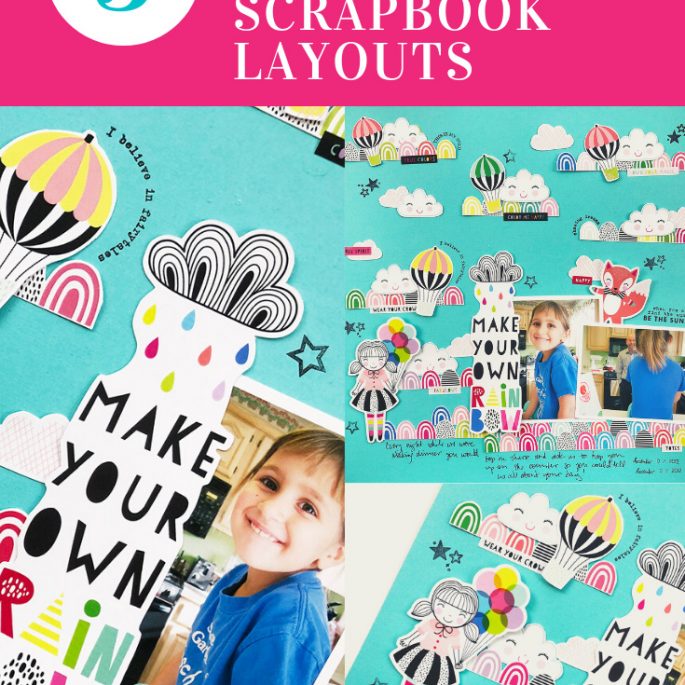 Larkindesign Kids Scrapbook Album Project | Natalie Edition Make Your Own Rainbow