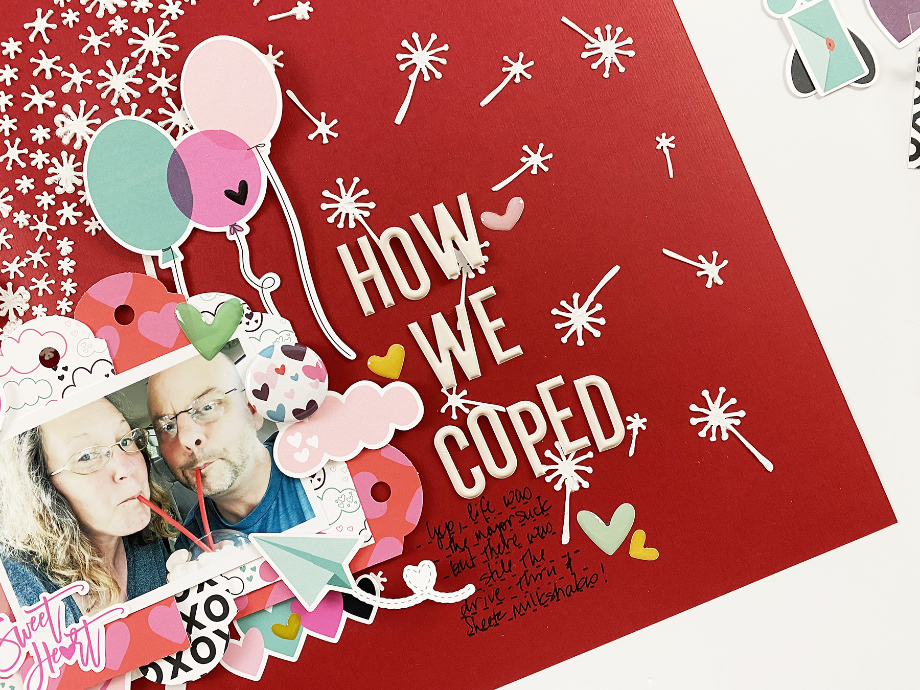 Theresa Moxley Valentines Day Inspired Layout | How We Coped