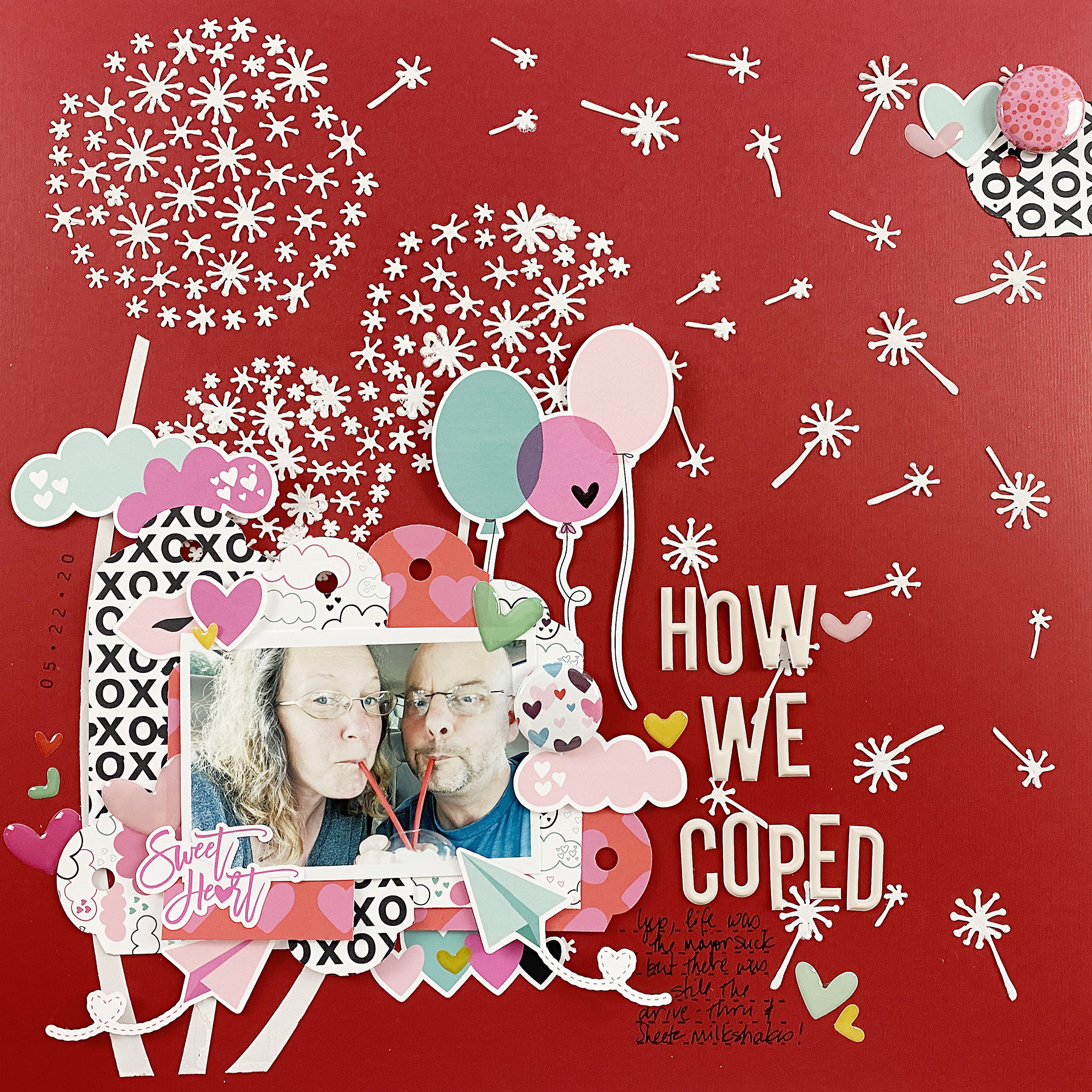 Theresa Moxley Valentines Day Inspired Layout | How We Coped