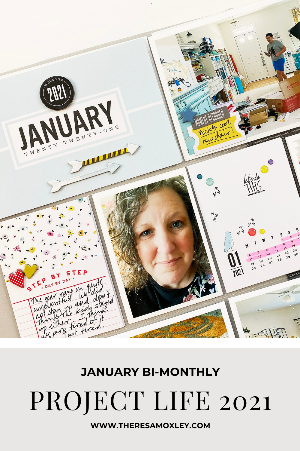 Theresa Moxley Project Life 2021 | January Bi Monthly 01 ft. Cocoa Daisy