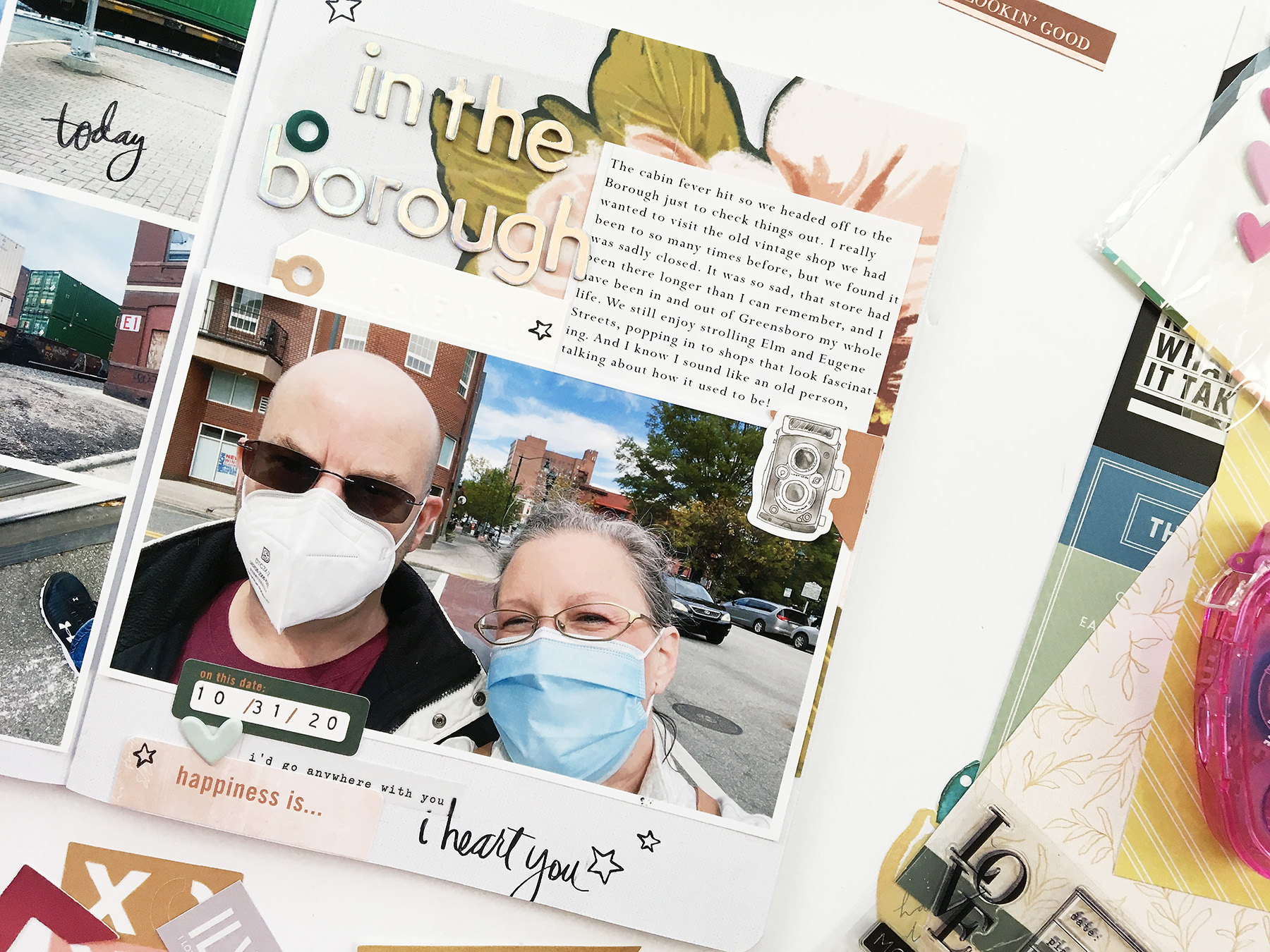Theresa Moxley Storyline Layout | In The Borough ft Heidi Swapp Honey And Spice