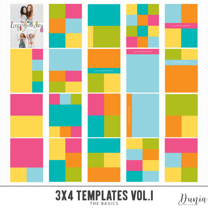Dunia Designs | The Basics - 3x4 Templates Vol.1
