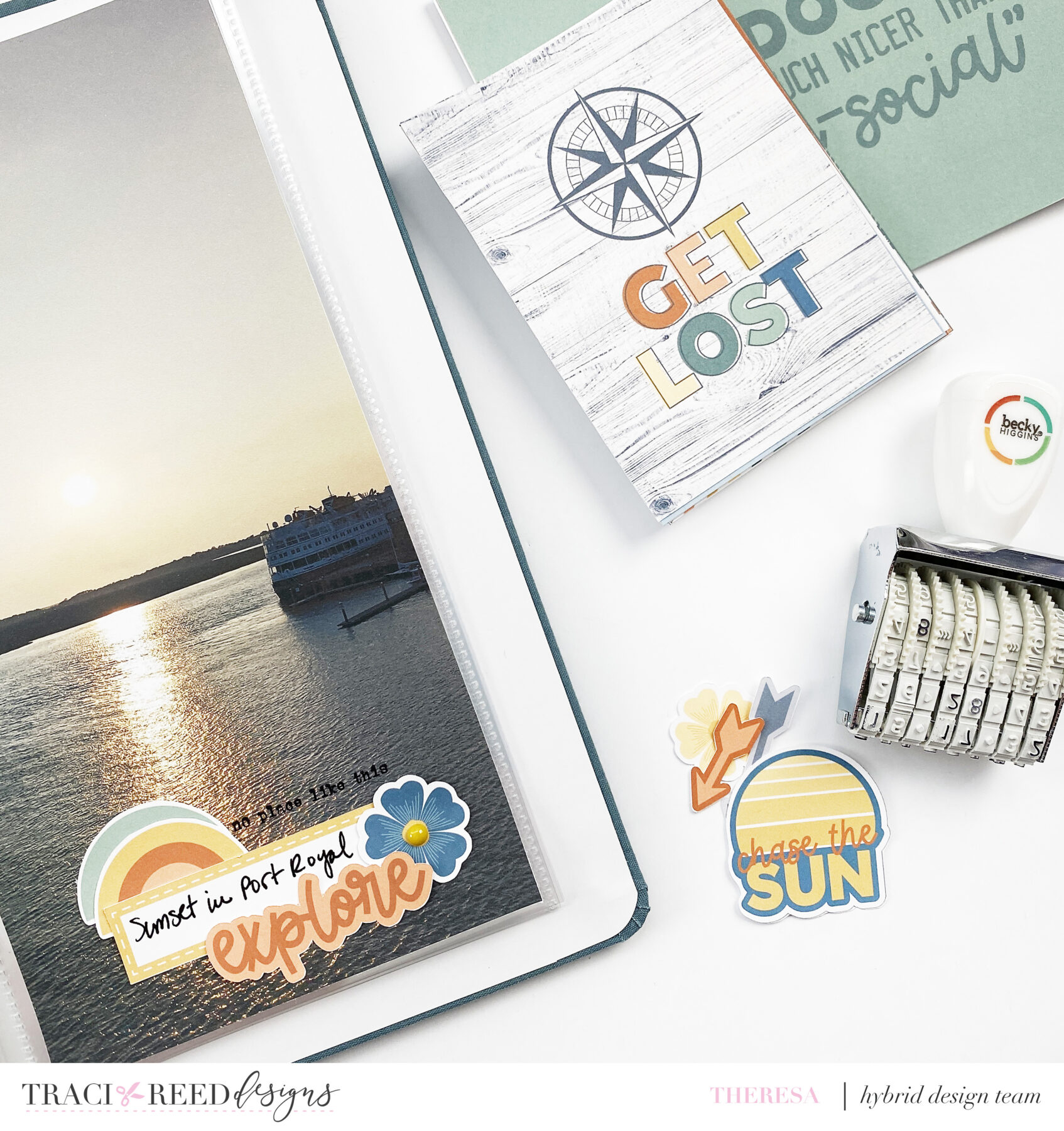 Traci Reed Designs CT Summer Camp Traveler's Notebook Layout