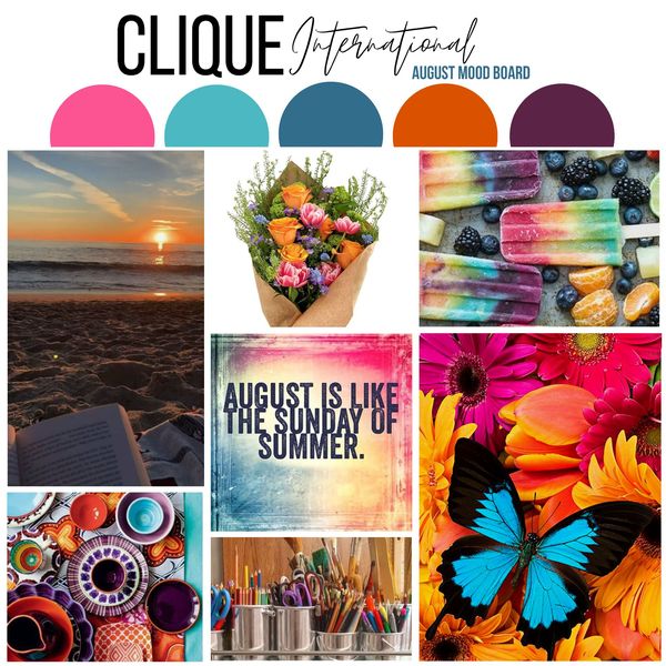 Clique Kits Creative Team August Mood Board Art Journal Page