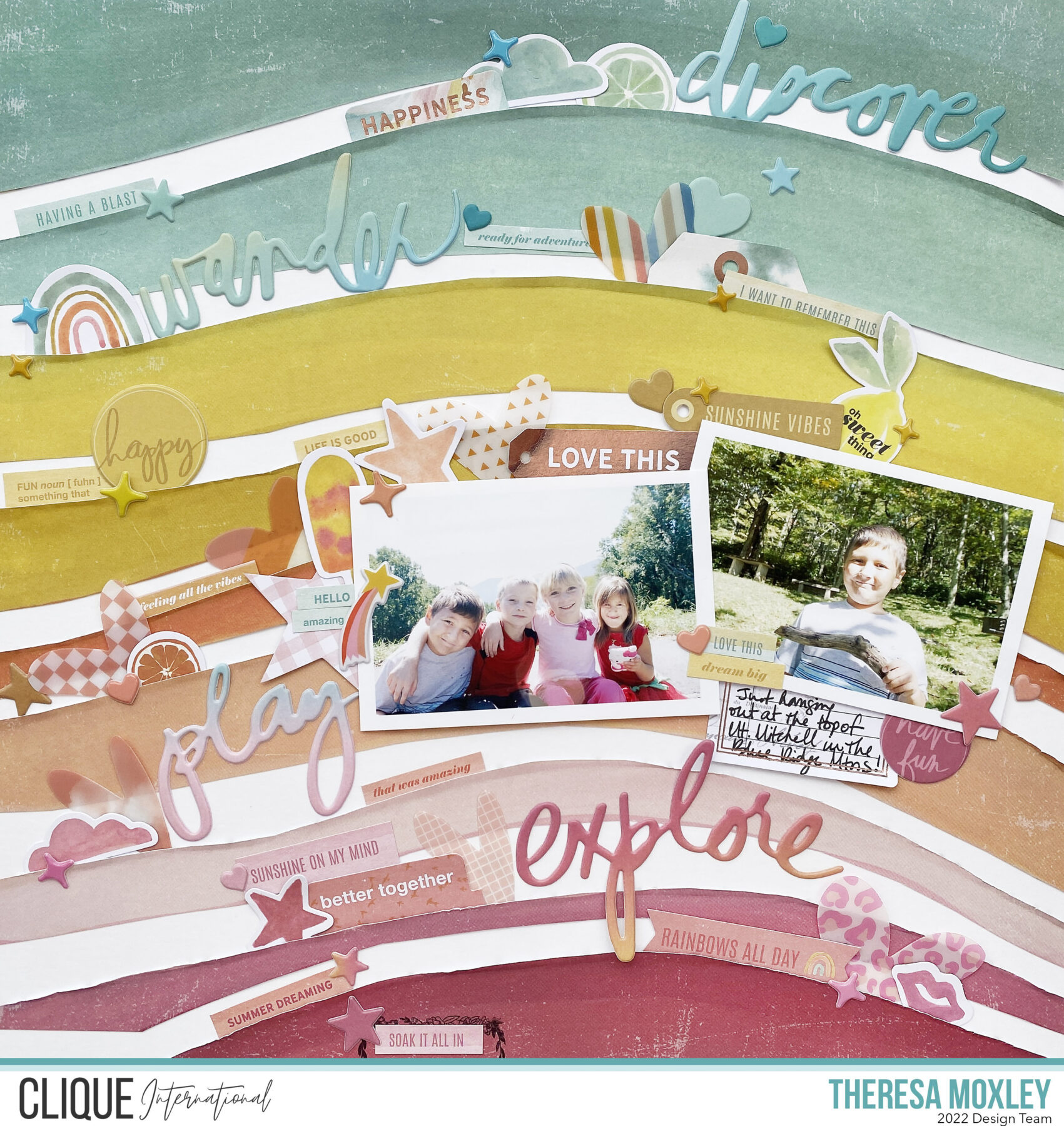 Clique Kits Creative Team | Scrapbook Layout With Heidi Swapp Sunchaser