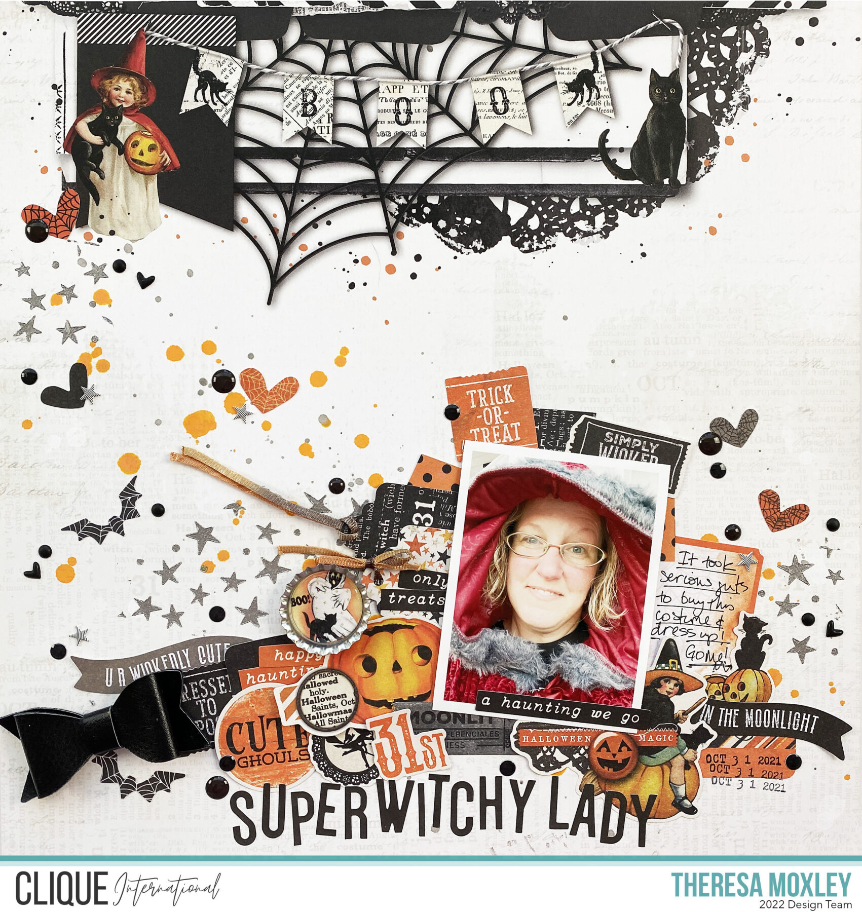 Clique Kits Creative Team | Halloween Layout With Eastwick Kit ft Simple Stories